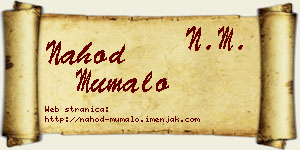 Nahod Mumalo vizit kartica